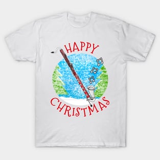 Christmas Bass Clarinet Clarinetist Woodwind Musician Xmas 2022 T-Shirt